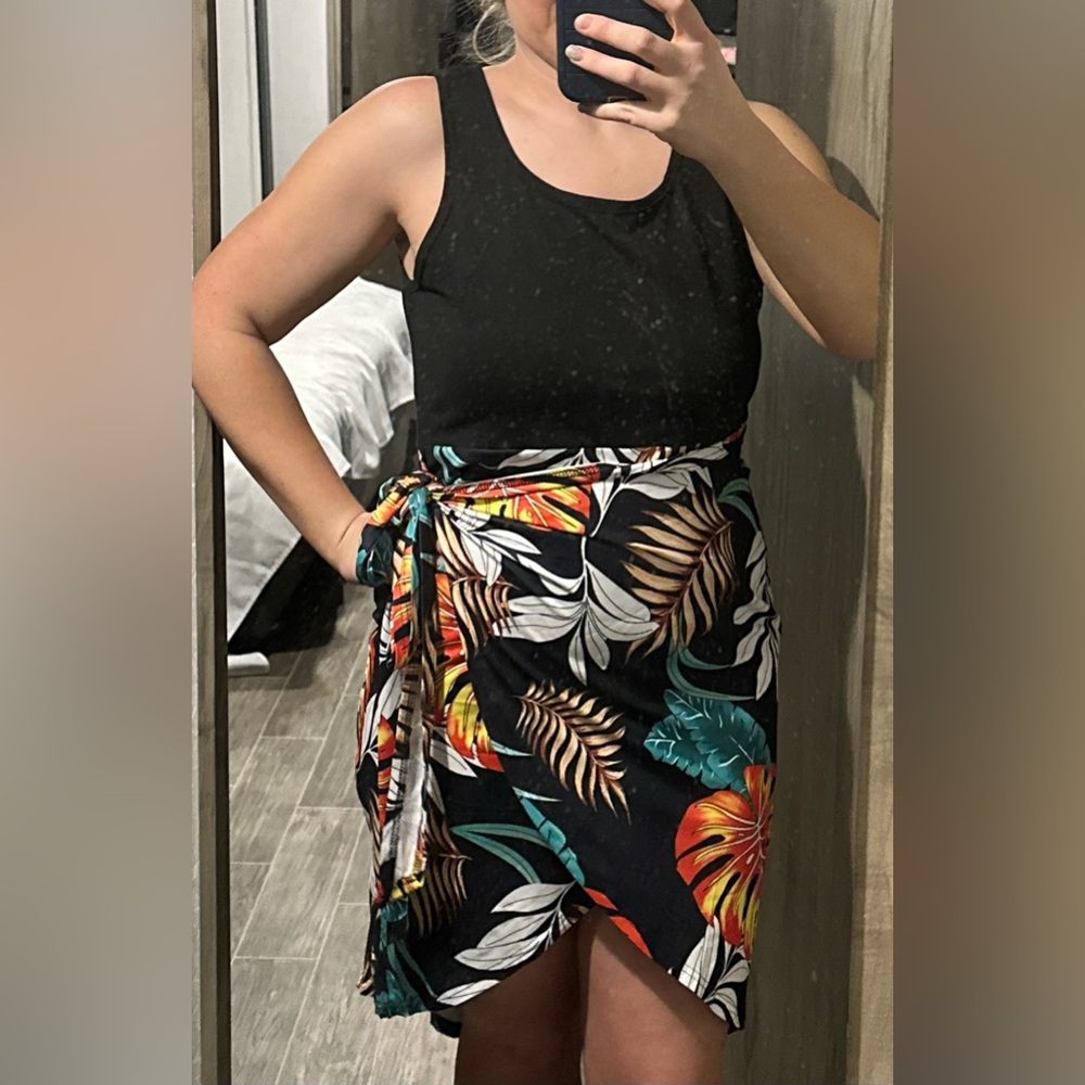 Floral wrap dress
